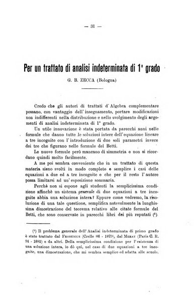 Bollettino di matematica giornale scientifico didattico per l'incremento degli studi matematici nelle scuole medie