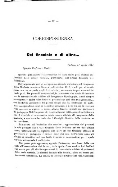 Bollettino di matematica giornale scientifico didattico per l'incremento degli studi matematici nelle scuole medie