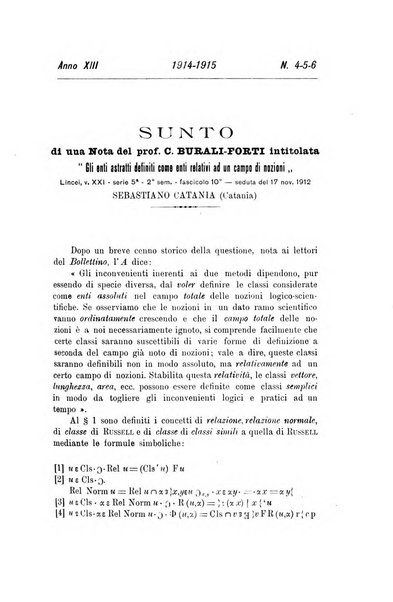 Bollettino di matematica giornale scientifico didattico per l'incremento degli studi matematici nelle scuole medie