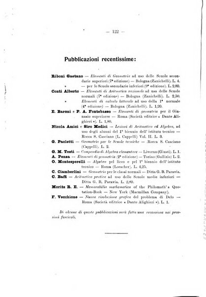 Bollettino di matematica giornale scientifico didattico per l'incremento degli studi matematici nelle scuole medie