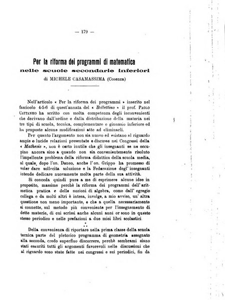 Bollettino di matematica giornale scientifico didattico per l'incremento degli studi matematici nelle scuole medie