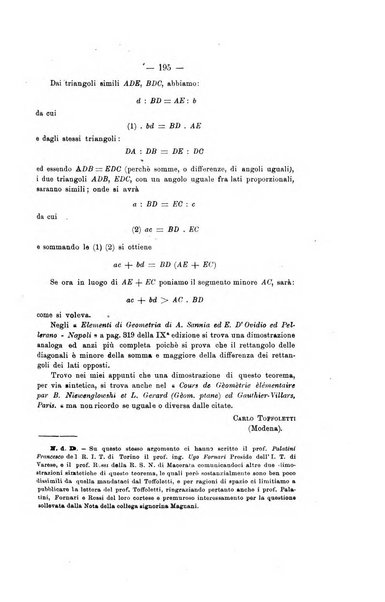 Bollettino di matematica giornale scientifico didattico per l'incremento degli studi matematici nelle scuole medie