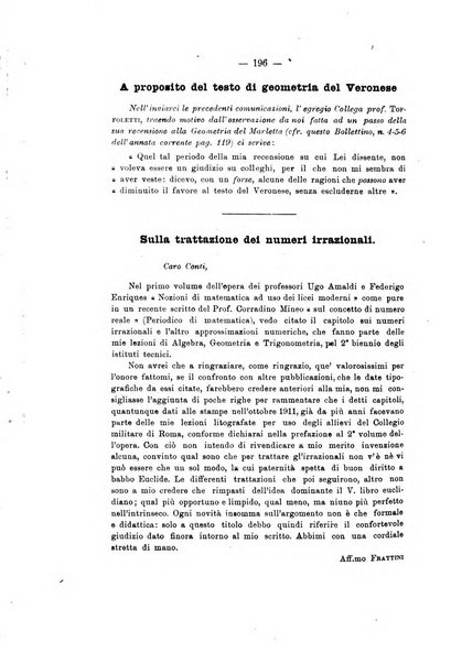 Bollettino di matematica giornale scientifico didattico per l'incremento degli studi matematici nelle scuole medie