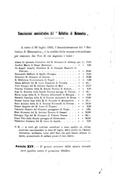 Bollettino di matematica giornale scientifico didattico per l'incremento degli studi matematici nelle scuole medie