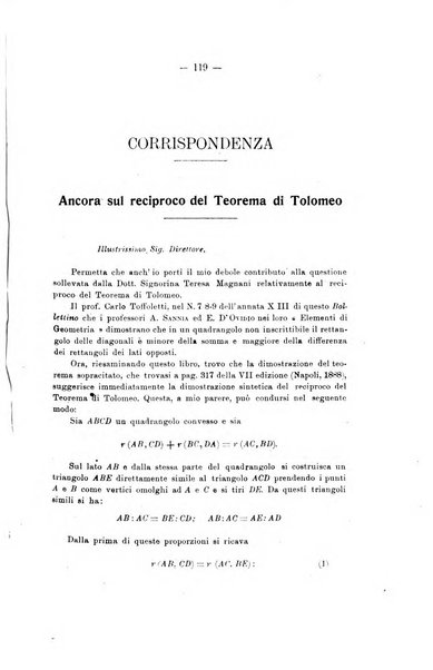 Bollettino di matematica giornale scientifico didattico per l'incremento degli studi matematici nelle scuole medie