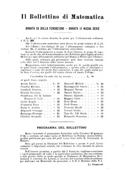 Bollettino di matematica giornale scientifico didattico per l'incremento degli studi matematici nelle scuole medie