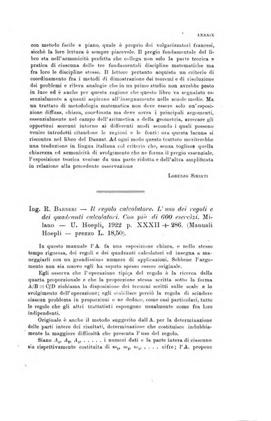 Bollettino di matematica giornale scientifico didattico per l'incremento degli studi matematici nelle scuole medie