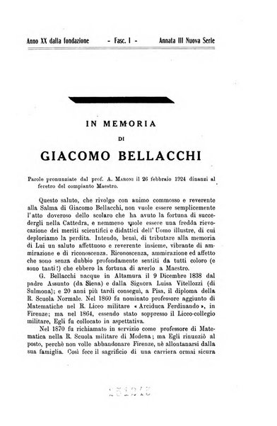 Bollettino di matematica giornale scientifico didattico per l'incremento degli studi matematici nelle scuole medie