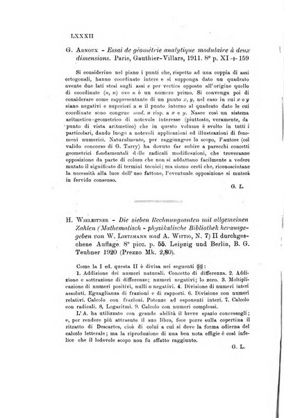 Bollettino di matematica giornale scientifico didattico per l'incremento degli studi matematici nelle scuole medie