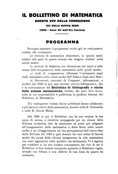 Bollettino di matematica giornale scientifico didattico per l'incremento degli studi matematici nelle scuole medie