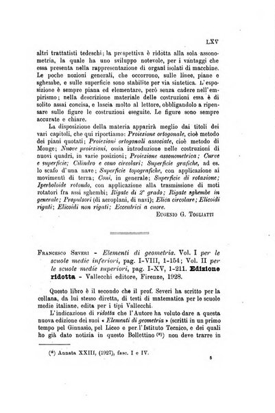 Bollettino di matematica giornale scientifico didattico per l'incremento degli studi matematici nelle scuole medie