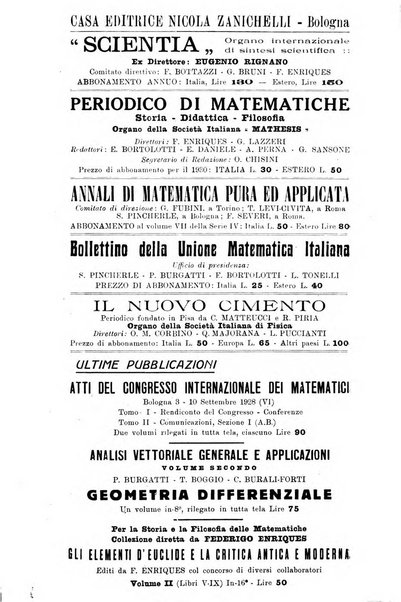 Bollettino di matematica giornale scientifico didattico per l'incremento degli studi matematici nelle scuole medie