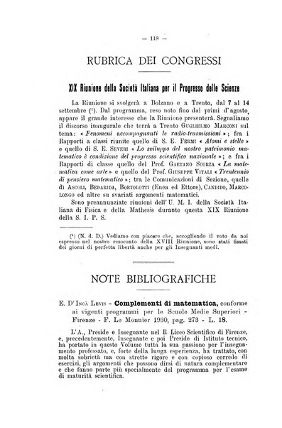 Bollettino di matematica giornale scientifico didattico per l'incremento degli studi matematici nelle scuole medie