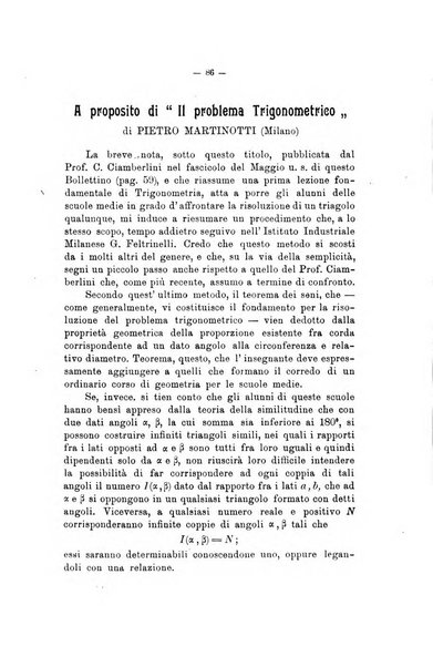 Bollettino di matematica giornale scientifico didattico per l'incremento degli studi matematici nelle scuole medie