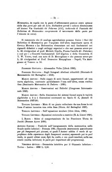 Bollettino di matematica giornale scientifico didattico per l'incremento degli studi matematici nelle scuole medie