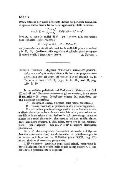 Bollettino di matematica giornale scientifico didattico per l'incremento degli studi matematici nelle scuole medie