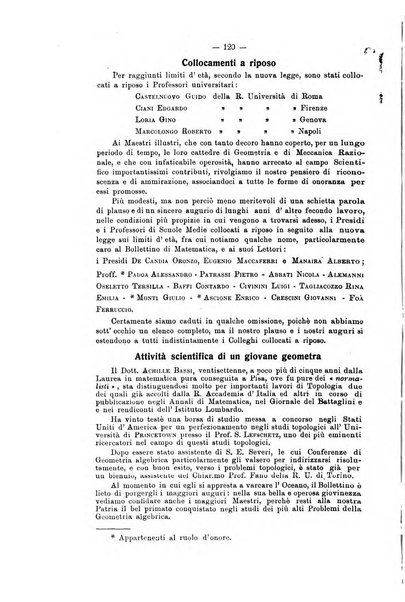 Bollettino di matematica giornale scientifico didattico per l'incremento degli studi matematici nelle scuole medie