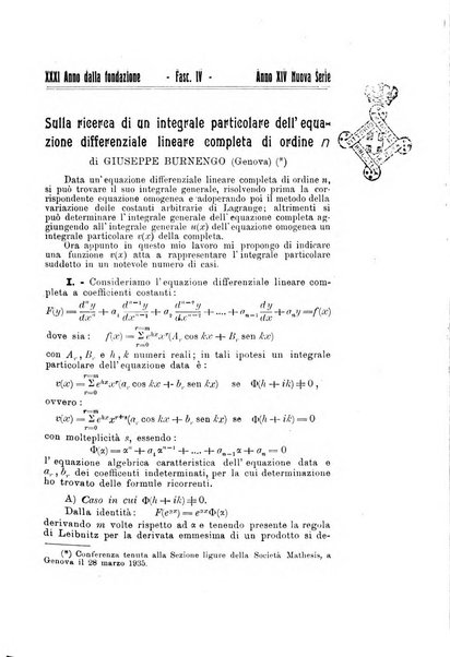 Bollettino di matematica giornale scientifico didattico per l'incremento degli studi matematici nelle scuole medie