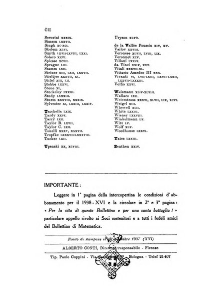 Bollettino di matematica giornale scientifico didattico per l'incremento degli studi matematici nelle scuole medie