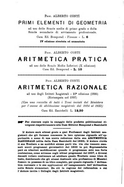 Bollettino di matematica giornale scientifico didattico per l'incremento degli studi matematici nelle scuole medie