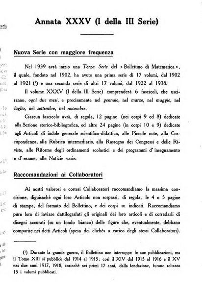 Bollettino di matematica giornale scientifico didattico per l'incremento degli studi matematici nelle scuole medie