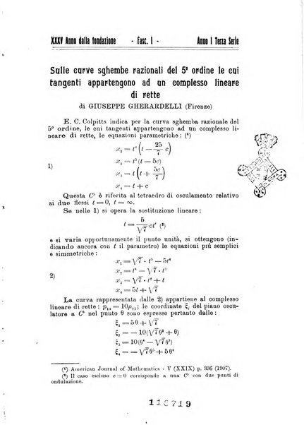 Bollettino di matematica giornale scientifico didattico per l'incremento degli studi matematici nelle scuole medie