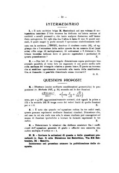 Bollettino di matematica giornale scientifico didattico per l'incremento degli studi matematici nelle scuole medie