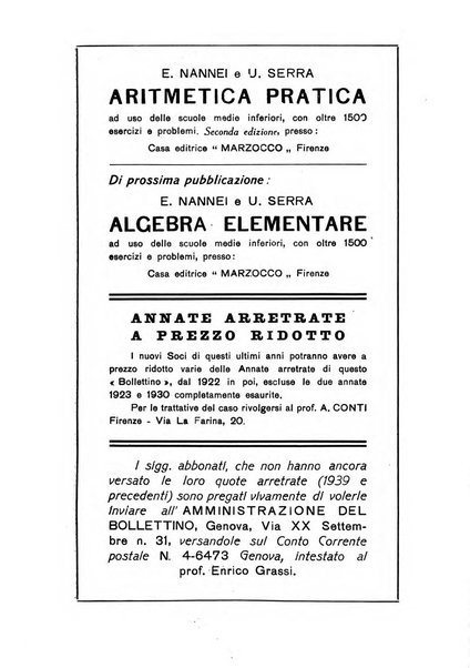 Bollettino di matematica giornale scientifico didattico per l'incremento degli studi matematici nelle scuole medie