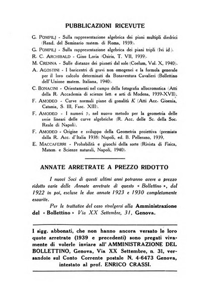 Bollettino di matematica giornale scientifico didattico per l'incremento degli studi matematici nelle scuole medie