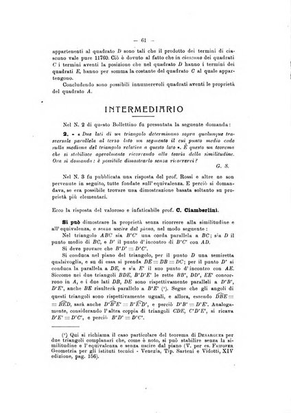 Bollettino di matematica giornale scientifico didattico per l'incremento degli studi matematici nelle scuole medie