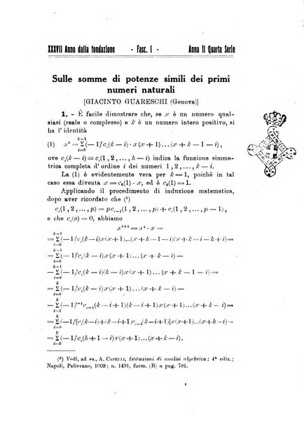 Bollettino di matematica giornale scientifico didattico per l'incremento degli studi matematici nelle scuole medie