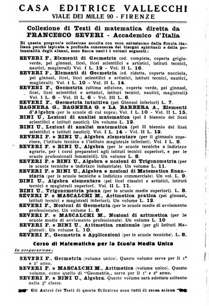 Bollettino di matematica giornale scientifico didattico per l'incremento degli studi matematici nelle scuole medie