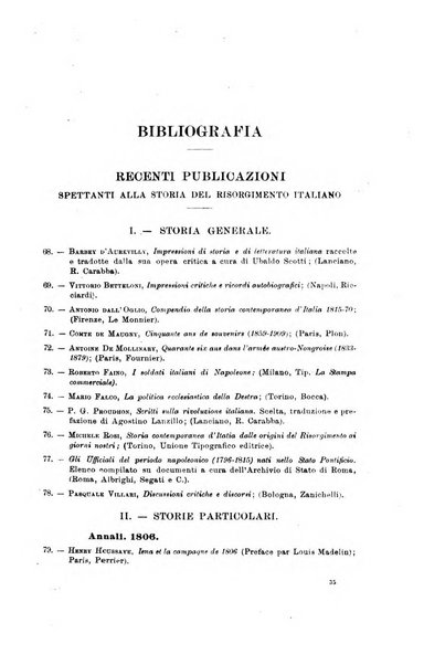 Rassegna storica del Risorgimento organo della Società nazionale per la storia del Risorgimento italiano