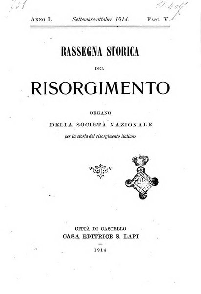 Rassegna storica del Risorgimento organo della Società nazionale per la storia del Risorgimento italiano