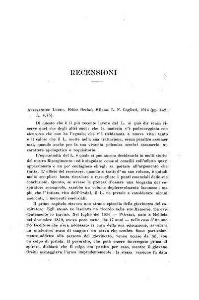 Rassegna storica del Risorgimento organo della Società nazionale per la storia del Risorgimento italiano