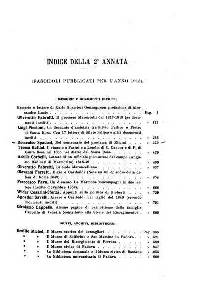 Rassegna storica del Risorgimento organo della Società nazionale per la storia del Risorgimento italiano