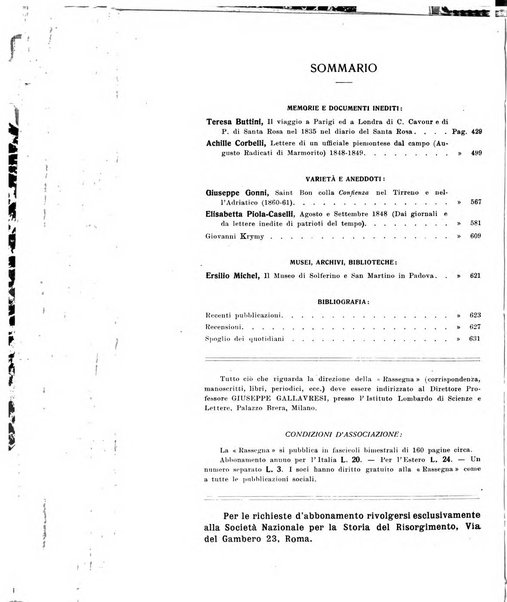 Rassegna storica del Risorgimento organo della Società nazionale per la storia del Risorgimento italiano