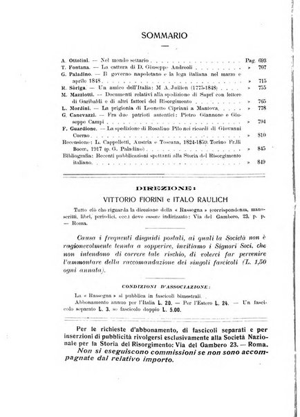 Rassegna storica del Risorgimento organo della Società nazionale per la storia del Risorgimento italiano