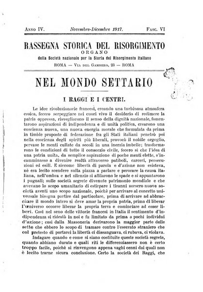 Rassegna storica del Risorgimento organo della Società nazionale per la storia del Risorgimento italiano