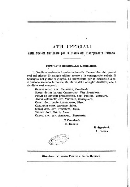 Rassegna storica del Risorgimento organo della Società nazionale per la storia del Risorgimento italiano