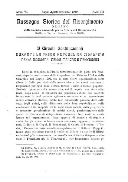 Rassegna storica del Risorgimento organo della Società nazionale per la storia del Risorgimento italiano