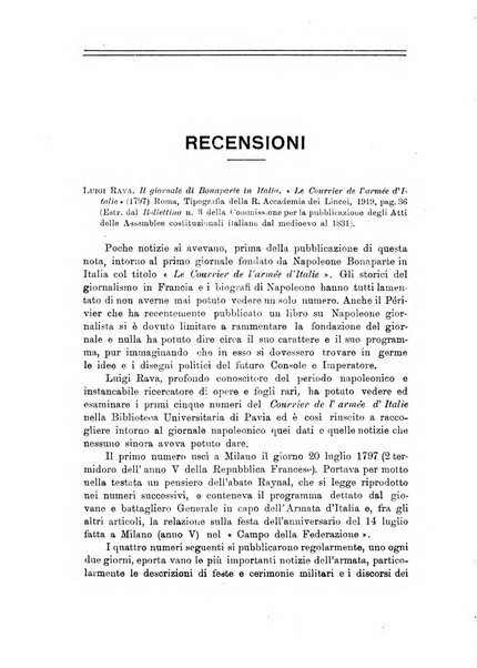 Rassegna storica del Risorgimento organo della Società nazionale per la storia del Risorgimento italiano