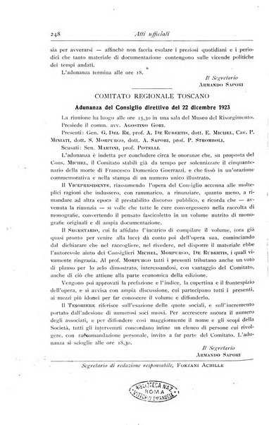 Rassegna storica del Risorgimento organo della Società nazionale per la storia del Risorgimento italiano