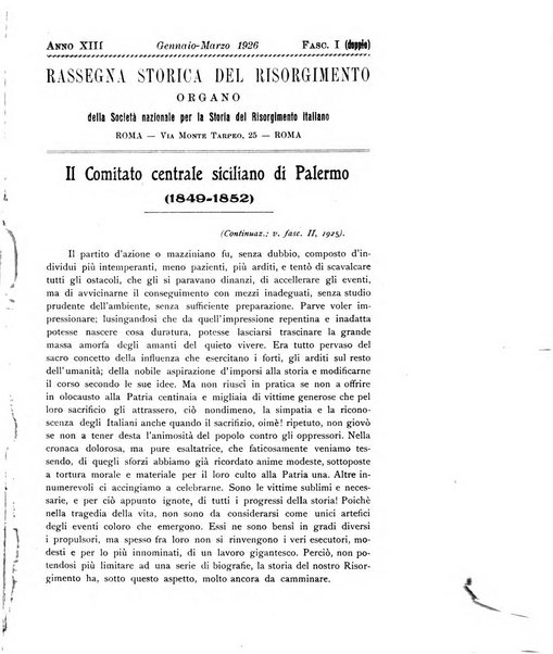 Rassegna storica del Risorgimento organo della Società nazionale per la storia del Risorgimento italiano