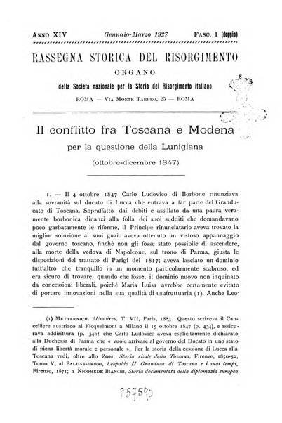 Rassegna storica del Risorgimento organo della Società nazionale per la storia del Risorgimento italiano