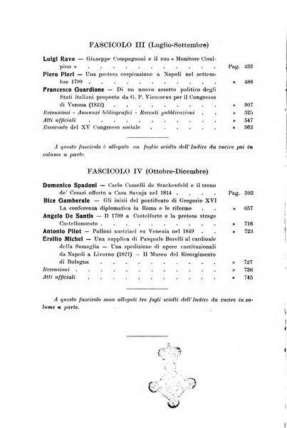 Rassegna storica del Risorgimento organo della Società nazionale per la storia del Risorgimento italiano