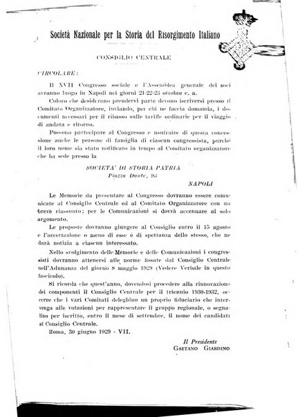 Rassegna storica del Risorgimento organo della Società nazionale per la storia del Risorgimento italiano