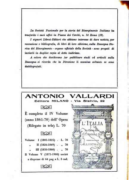 Rassegna storica del Risorgimento organo della Società nazionale per la storia del Risorgimento italiano