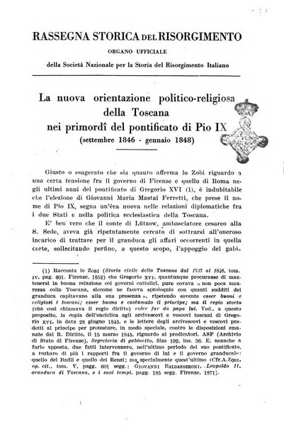 Rassegna storica del Risorgimento organo della Società nazionale per la storia del Risorgimento italiano