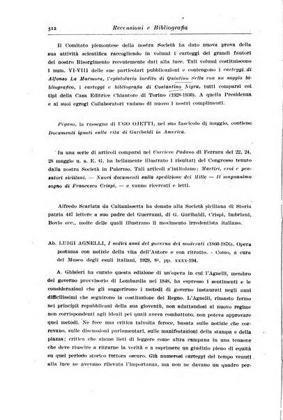 Rassegna storica del Risorgimento organo della Società nazionale per la storia del Risorgimento italiano